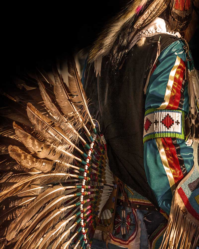 Native American in traditional headdress
